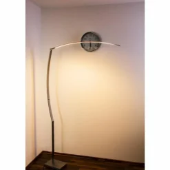 hofstein Lampadaires Et Lampes Sur Pied|Lampadaire Santa Marta LED Chrome, Nickel mat, 1 lumière