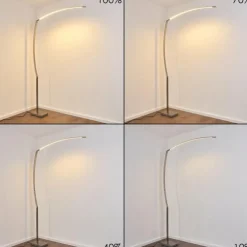 hofstein Lampadaires Et Lampes Sur Pied|Lampadaire Santa Marta LED Nickel mat, 1 lumière