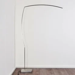 hofstein Lampadaires Et Lampes Sur Pied|Lampadaire Santa Marta LED Nickel mat, 1 lumière