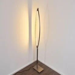 hofstein Lampadaires Et Lampes Sur Pied|Lampadaire Santa Marta LED Nickel mat, 1 lumière