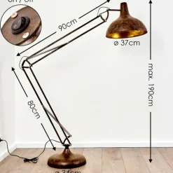 hofstein Lampadaires Et Lampes Sur Pied|Lampadaire Sharif Rouille, 1 lumière