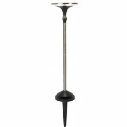 Lampadaire solaire Lutec KIWA LED Chrome, Noir, 6 lumières