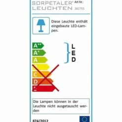 Luminaires Trio Éclairage Led|Lampadaire Sorpetaler Leuchten Bergamo LED Laiton, 1 lumière