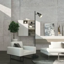 Luminaires Steinhauer Lampadaires Et Lampes Sur Pied|Lampadaire Steinhauer Fjorgard Noir, 2 lumières