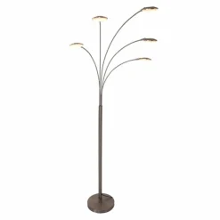 Luminaires Steinhauer Éclairage Led|Lampadaire Steinhauer Mexlite LED Acier inoxydable, 5 lumières