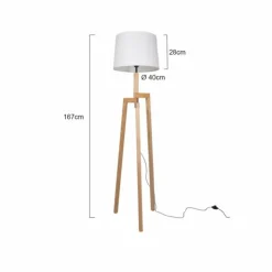 Luminaires Steinhauer Lampadaires Et Lampes Sur Pied|Lampadaire Steinhauer Mexlite Blanc, 1 lumière