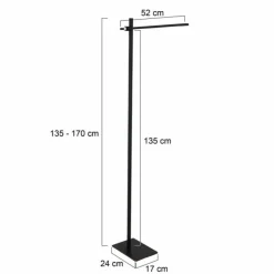 Luminaires Steinhauer Éclairage Led|Lampadaire Steinhauer Stekk LED Noir, Blanc, 1 lumière