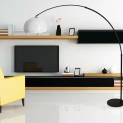 Luminaires Steinhauer Lampadaires Et Lampes Sur Pied|Lampadaire Steinhauer Stresa Noir, 1 lumière