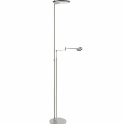 Luminaires Steinhauer Lampadaires Et Lampes Sur Pied|Lampadaire Steinhauer Turound LED Acier brossé, 2 lumières