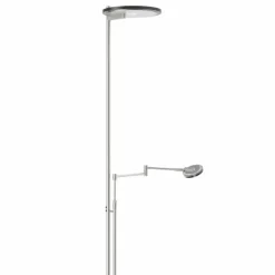 Luminaires Steinhauer Lampadaires Et Lampes Sur Pied|Lampadaire Steinhauer Turound LED Acier brossé, 2 lumières