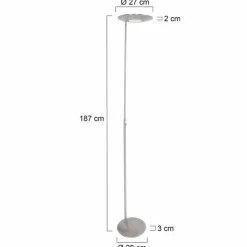 Luminaires Steinhauer Lampadaires Et Lampes Sur Pied|Lampadaire Steinhauer Zenith LED Acier inoxydable, 1 lumière