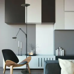 Luminaires Steinhauer Lampadaires Et Lampes Sur Pied|Lampadaire Steinhauer Zodiac LED Noir, 2 lumières