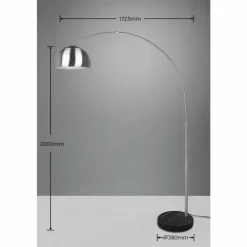 Luminaires Trio Lampadaires Et Lampes Sur Pied|Lampadaire Trio ARGENTINA Nickel mat, 1 lumière