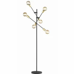 Luminaires Trio Lampadaires Et Lampes Sur Pied|Lampadaire Trio CROSS Noir, 6 lumières