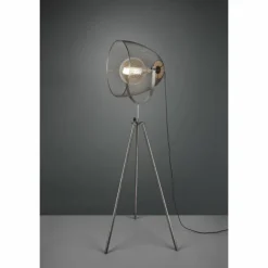 Luminaires Trio Lampadaires Et Lampes Sur Pied|Lampadaire Trio Ivar Brun foncé, Nickel mat, 1 lumière
