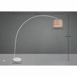 Luminaires Trio Lampadaires Et Lampes Sur Pied|Lampadaire Trio MANSUR Blanc, 1 lumière
