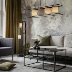Luminaires Trio Lampadaires Et Lampes Sur Pied|Lampadaire Trio Ross Noir, 3 lumières
