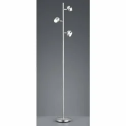 Luminaires Trio Éclairage Led|Lampadaire Trio Shark LED Nickel mat, 3 lumières