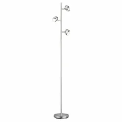Luminaires Trio Éclairage Led|Lampadaire Trio Shark LED Nickel mat, 3 lumières