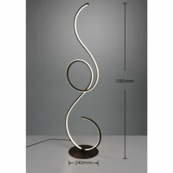 Luminaires Trio Éclairage Led|Lampadaire Trio-Leuchten Jive LED Noir, 1 lumière