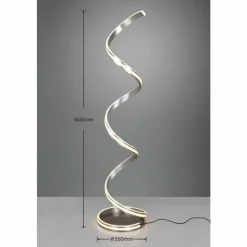 Luminaires Trio Lampadaires Et Lampes Sur Pied|Lampadaire Trio-Leuchten Yara LED Nickel mat, 1 lumière