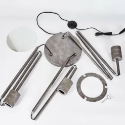 hofstein Lampadaires Et Lampes Sur Pied|Lampadaire Tyldom Argent Oxydé, 3 lumières