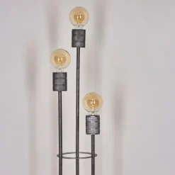 hofstein Lampadaires Et Lampes Sur Pied|Lampadaire Tyldom Argent Oxydé, 3 lumières