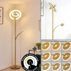 hofstein Lampadaires Et Lampes Sur Pied|Lampadaire Umag LED Laiton, 2 lumières