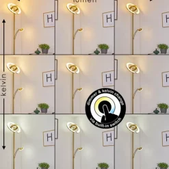 hofstein Lampadaires Et Lampes Sur Pied|Lampadaire Umag LED Laiton, 2 lumières