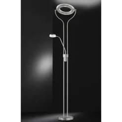 Luminaires Wofi Lampadaires Et Lampes Sur Pied|Lampadaire Wofi REMY LED Nickel mat, 2 lumières
