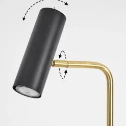 hofstein Lampadaires Et Lampes Sur Pied|Lampadaire Zuoz Laiton, Noir, 1 lumière