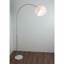 Luminaires Globo Lighting Lampadaires Et Lampes Sur Pied|Lampe à arc Globo Newcastle Marbre, Nickel mat, 1 lumière