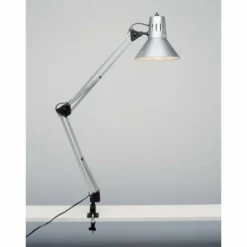 Luminaires Brilliant Lampes À Poser|Lampe à clip Brilliant Hobby Titane, 1 lumière