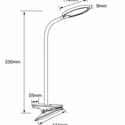 Luminaires Brilliant Éclairage Led|lampe â clipper Brilliant Ubin LED Blanc, 1 lumière