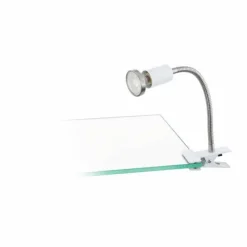 Luminaires Eglo Éclairage Led|lampe â clipper Eglo LITOS LED Nickel mat, Blanc, 1 lumière