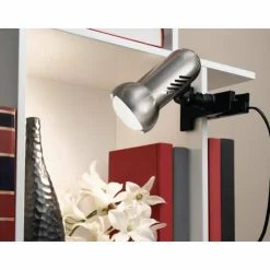 Luminaires Eglo Lampes À Poser|lampe â clipper Eglo MANHATTEN Nickel mat, Noir, 1 lumière