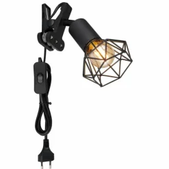 Luminaires Globo Lighting Lampes À Poser|lampe â clipper Globo XARA Noir, 1 lumière