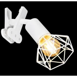 Luminaires Globo Lighting Lampes À Poser|lampe â clipper Globo XARA Blanc, 1 lumière