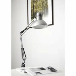 Luminaires Brilliant Lampes À Poser|Lampe à pince Brilliant Hobby Acier inoxydable, Titane, 1 lumière