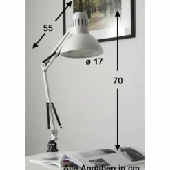 Luminaires Brilliant Lampes À Poser|Lampe à pince Brilliant Hobby Blanc, 1 lumière