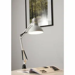 Luminaires Brilliant Lampes À Poser|Lampe à pince Brilliant Hobby Blanc, 1 lumière