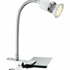 Luminaires Globo Lighting Lampes À Poser|Lampe à pince Globo FINA Chrome, 1 lumière