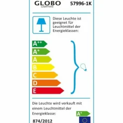 Luminaires Globo Lighting Lampes À Poser|Lampe à pince Globo FINA Chrome, 1 lumière