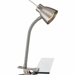 Luminaires Globo Lighting Éclairage Led|Lampe à pince Globo LED Nickel mat, 1 lumière