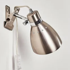 hofstein Lampes À Poser|Lampe à pince Stranderott Acier inoxydable, 1 lumière