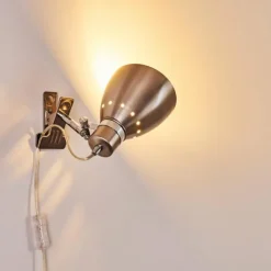 hofstein Lampes À Poser|Lampe à pince Stranderott Acier inoxydable, 1 lumière