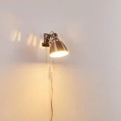 hofstein Lampes À Poser|Lampe à pince Stranderott Acier inoxydable, 1 lumière
