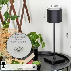 Lampe à poser Cajas LED Noir, 1 lumière