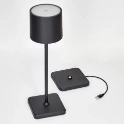 Lampe à poser Cajas LED Noir, 1 lumière