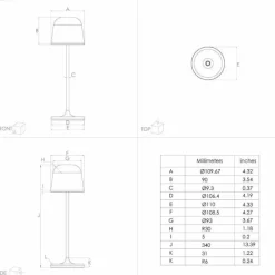 Lampe à poser Eglo MANNERA LED Noir, 1 lumière